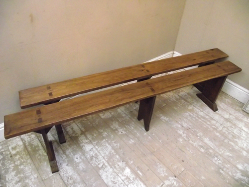 FRENCH ANTIQUE CHESTNUT BENCHES